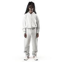 BASE FLOW ZIP-HOODIE - SWEATPANTS | GREY - 10%
